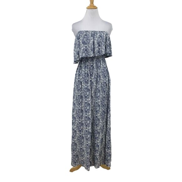Yidarton Off The Shoulder Dress Womens S Small Strapless Ruffle Cover Up Maxi - Picture 1 of 16